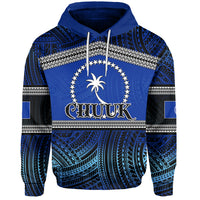 Custom Chuuk Hoodie Polynesian Patterns LT6 Unisex Blue - Polynesian Pride