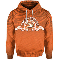 Tailulu College Hoodie Tonga Polynesian Unisex Orange - Polynesian Pride