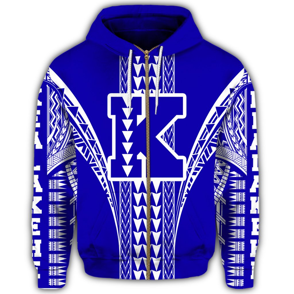 Hawaii Hoodie Kealakehe High Zip Hoodie - Polynesian Pride