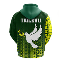 Tailevu Rugby Fiji Zip Hoodie Go Green LT4 - Polynesian Pride