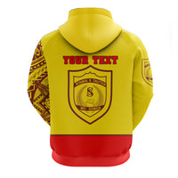 Custom Samoa College Zip Hoodie Tattoo Style - Polynesian Pride