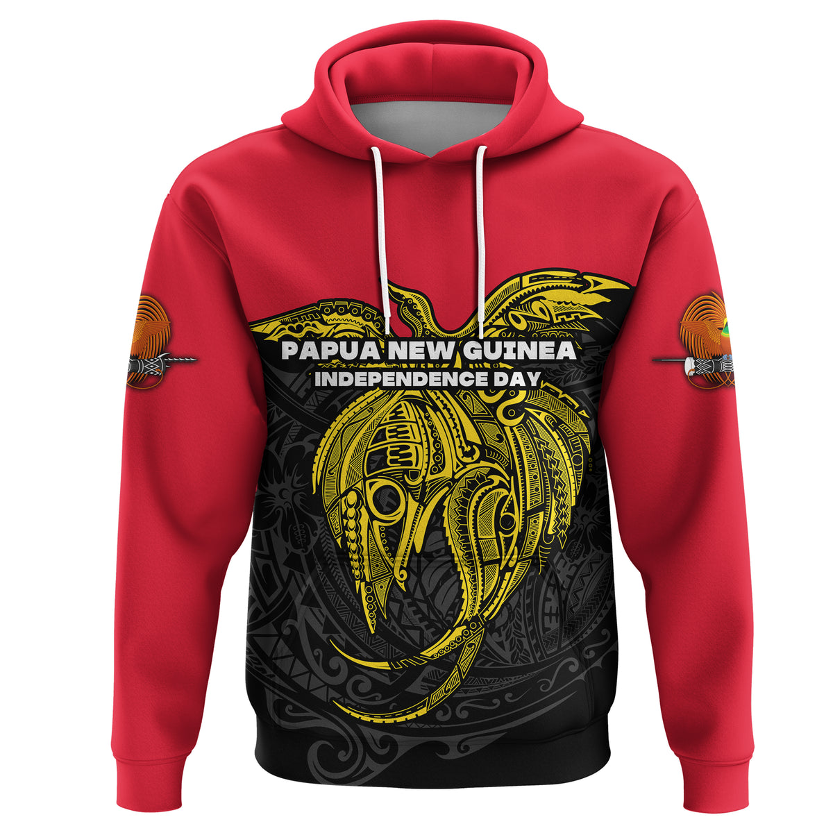 Papua New Guinea Hoodie Independence Day Simple Style LT16 Unisex Black - Polynesian Pride