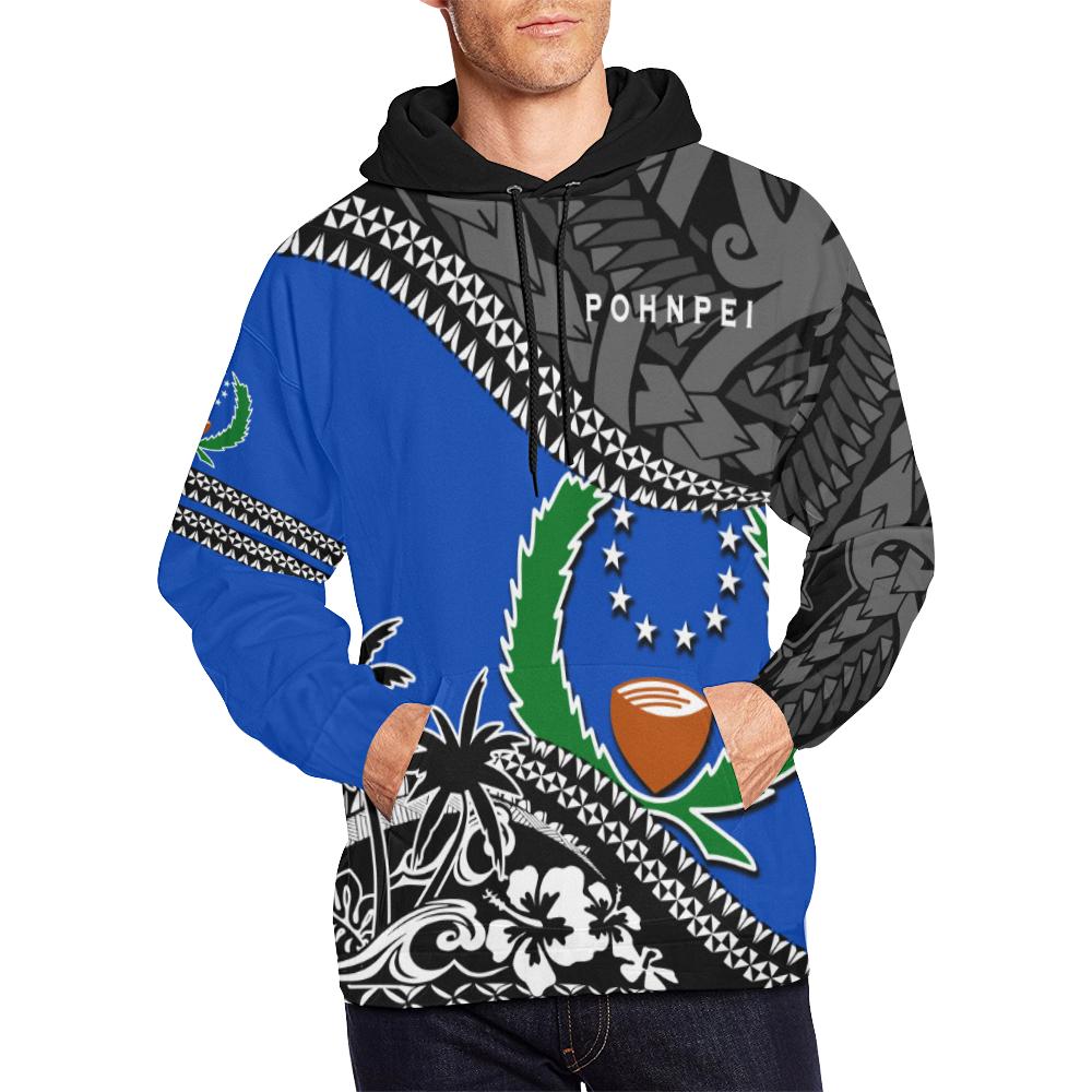 Pohnpei Hoodie Fall In The Wave K7 - Polynesian Pride