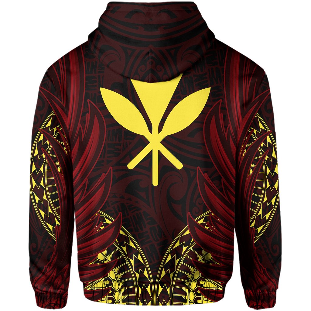 Hawaiian Hoodie Zip Kanaka Wings Hawaii Hoodie Zip JV Style - Polynesian Pride