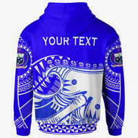 Samoa Custom Hoodie Dynamic Sport Style Blue Color - Polynesian Pride
