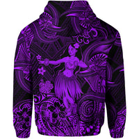 Hawaii Hula Girl Polynesian Hoodie Unique Style Purple LT8 - Polynesian Pride