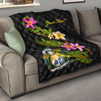 Nauru Polynesian Custom Personalised Quilt - Plumeria Tribal - Polynesian Pride