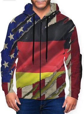 Fiji Germany Zip Hoodie Unisex Black - Polynesian Pride