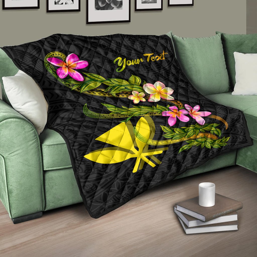 Hawaii Polynesian Custom Personalised Quilt - Plumeria Tribal - Polynesian Pride