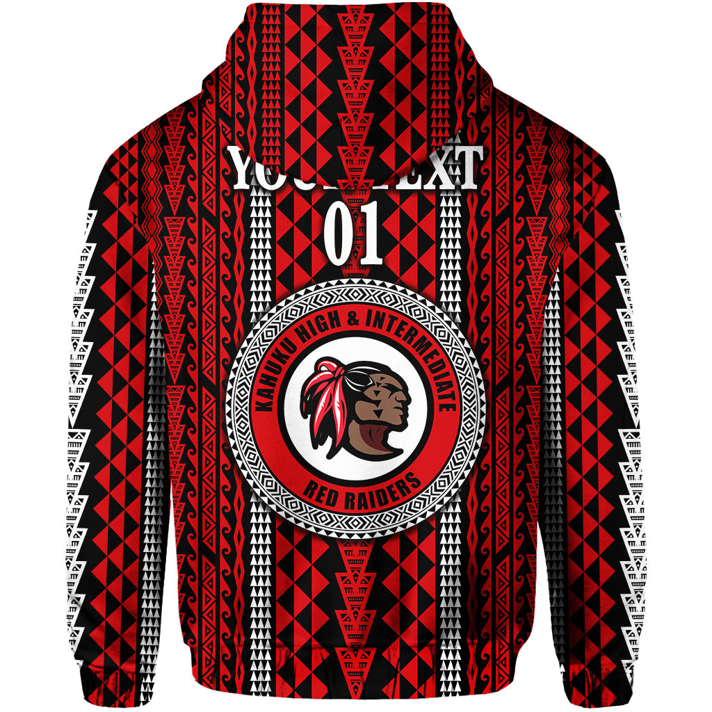 Custom Hawaii Kahuku School Zip Hoodie Kahuku High School Simple Style LT8 - Polynesian Pride