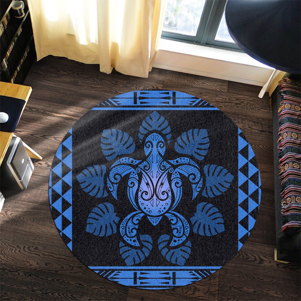 Hawaii - Tribe Turtle Round Carpet - AH - Polynesian Pride