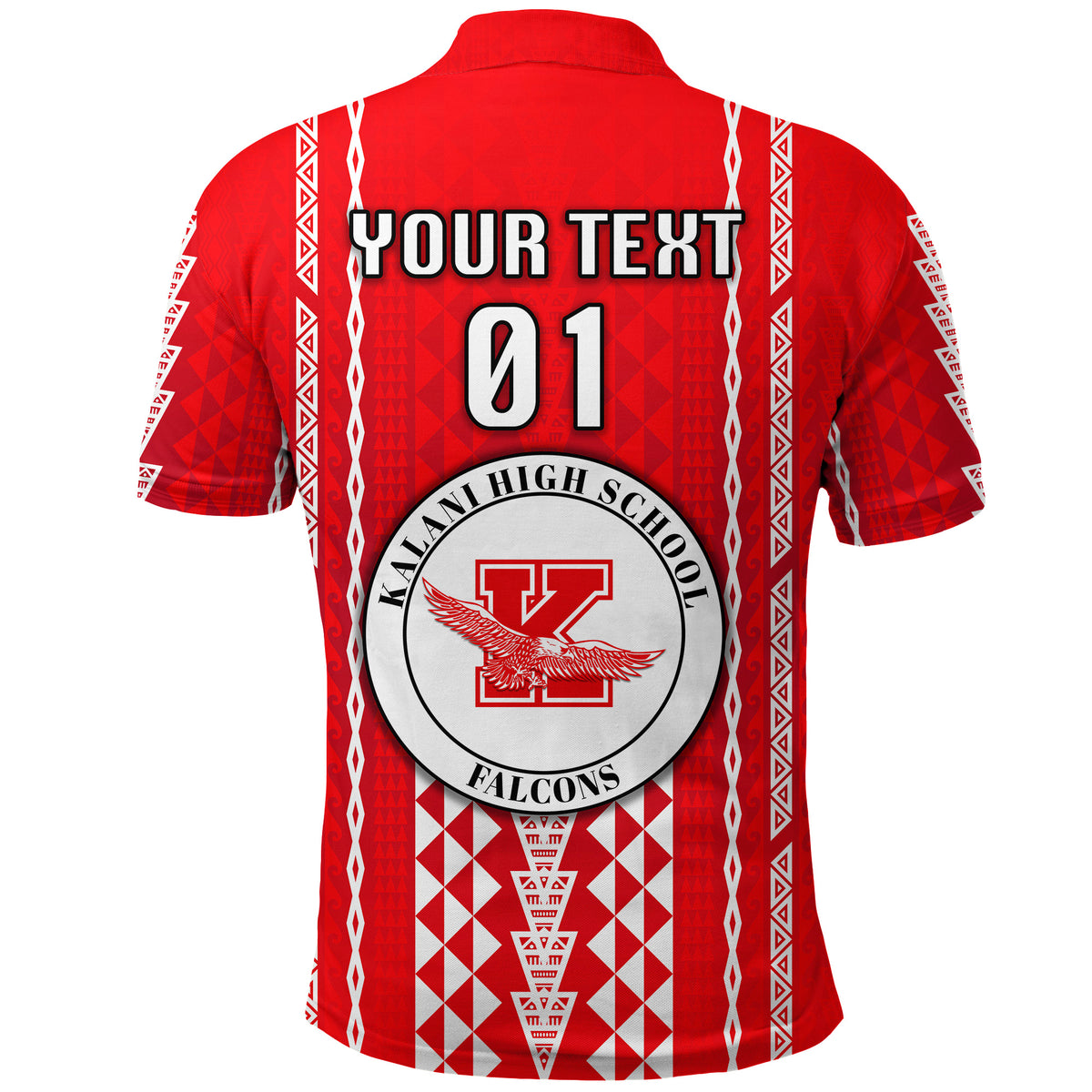 Custom Hawaii Kalani High School Polo Shirt Falcons Simple Style LT8 - Polynesian Pride