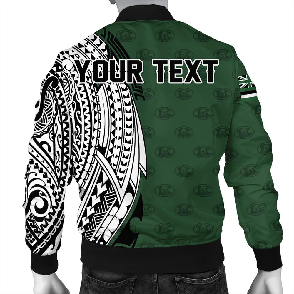 (Personalized) Hawaii Bomber Jacket - Kapaa High Tribal Kakau Bomber Jacket AH - Polynesian Pride