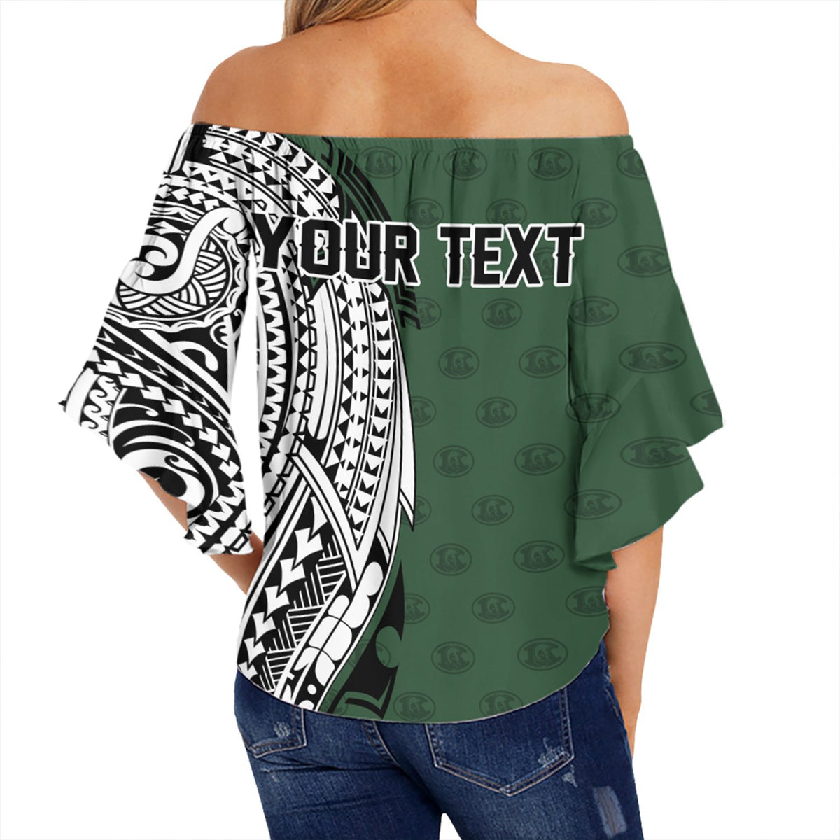 (Personalised) Hawaii - Kapaa High Tribal Kakau Off Shoulder Waist Wrap Top AH - Polynesian Pride