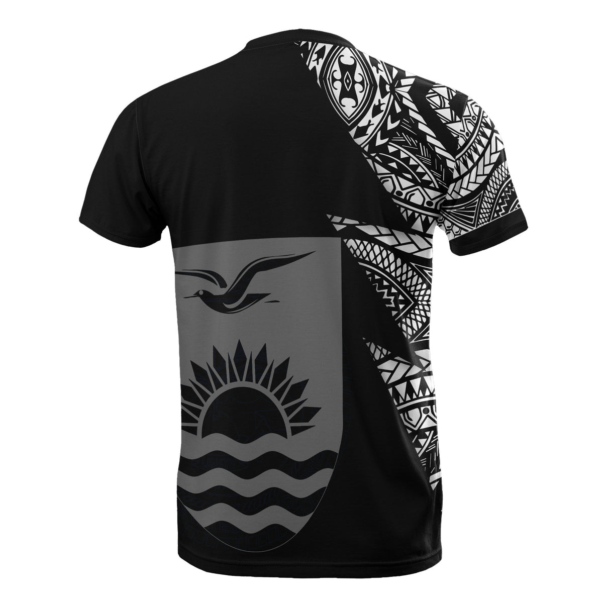 Kiribati Custom All Over T Shirt Kiribati Coat Of Arms Micronesian Pattern - Polynesian Pride