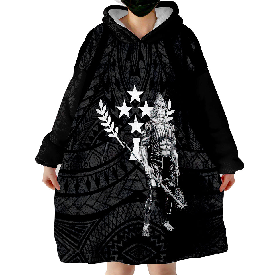 Kosrae Micronesian Warrior Wearable Blanket Hoodie LT9 - Polynesian Pride