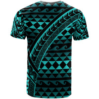 Kosrae Custom T Shirt Blue Tribal Seamless Special Pattern - Polynesian Pride