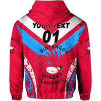 Custom Papua New Guinea Bintangor Goroka Lahanis Hoodie Rugby Original Style Red, Custom Text and Number LT8 - Polynesian Pride