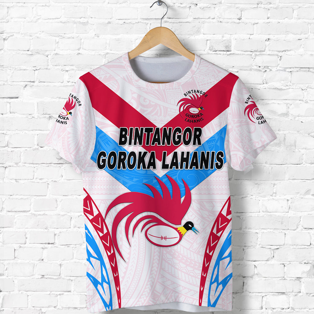 Papua New Guinea Bintangor Goroka Lahanis T Shirt Rugby Original Style White LT8 - Polynesian Pride