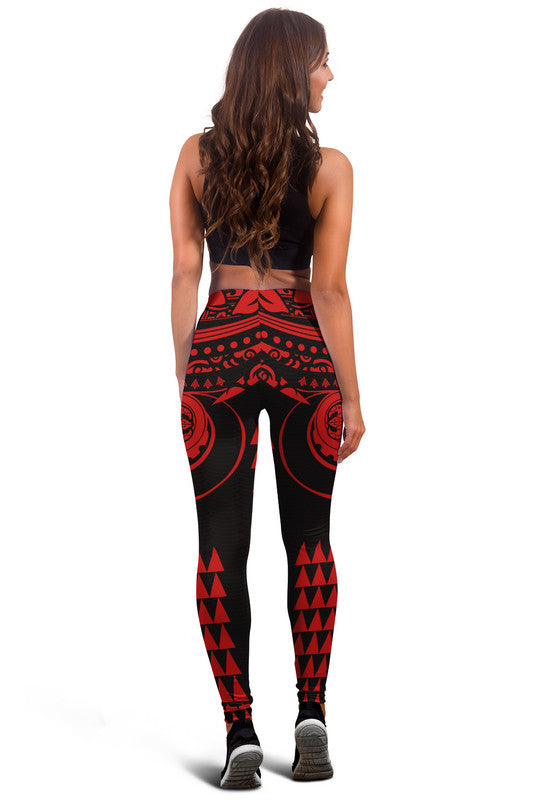 Kakau Hawaiian Polynesian Legging Red LT6 - Polynesian Pride