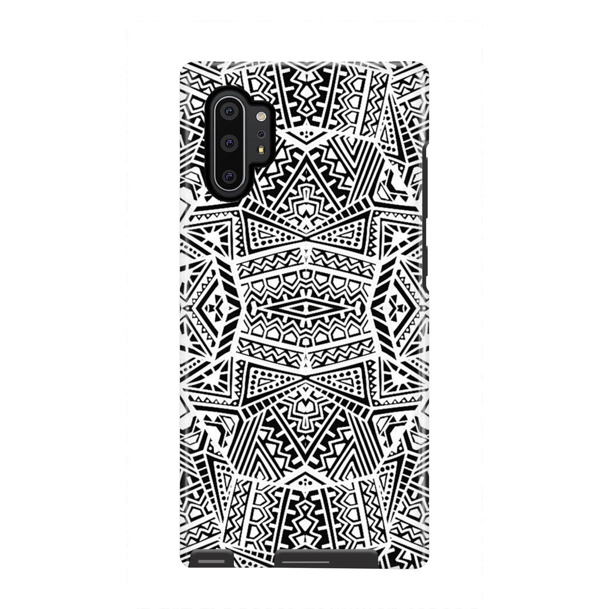 Polynesian Tough Case White And Black Samsung Galaxy Note 10 Plus - Polynesian Pride