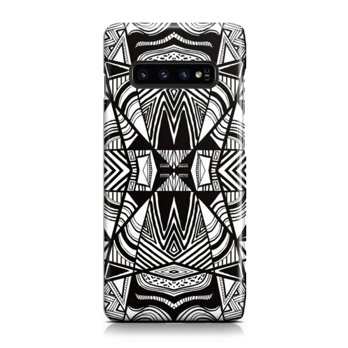 Polynesian Tribal Phone Case White And Black Samsung Galaxy S10 - Polynesian Pride