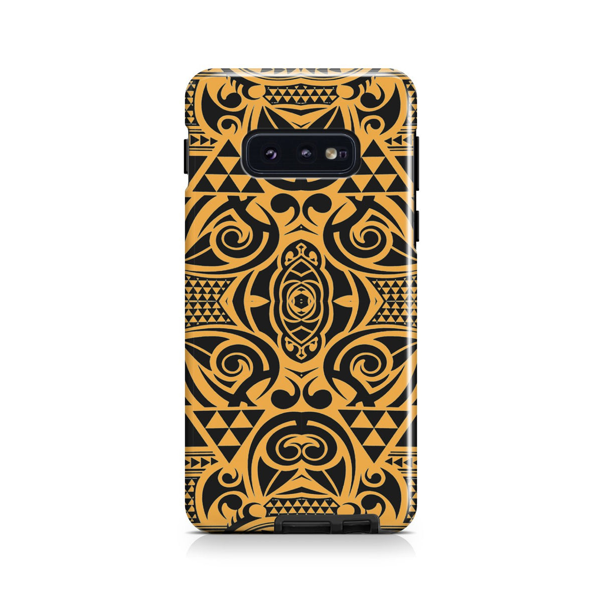 Polynesian Tough Case Yellow Black Samsung Galaxy S10e - Polynesian Pride