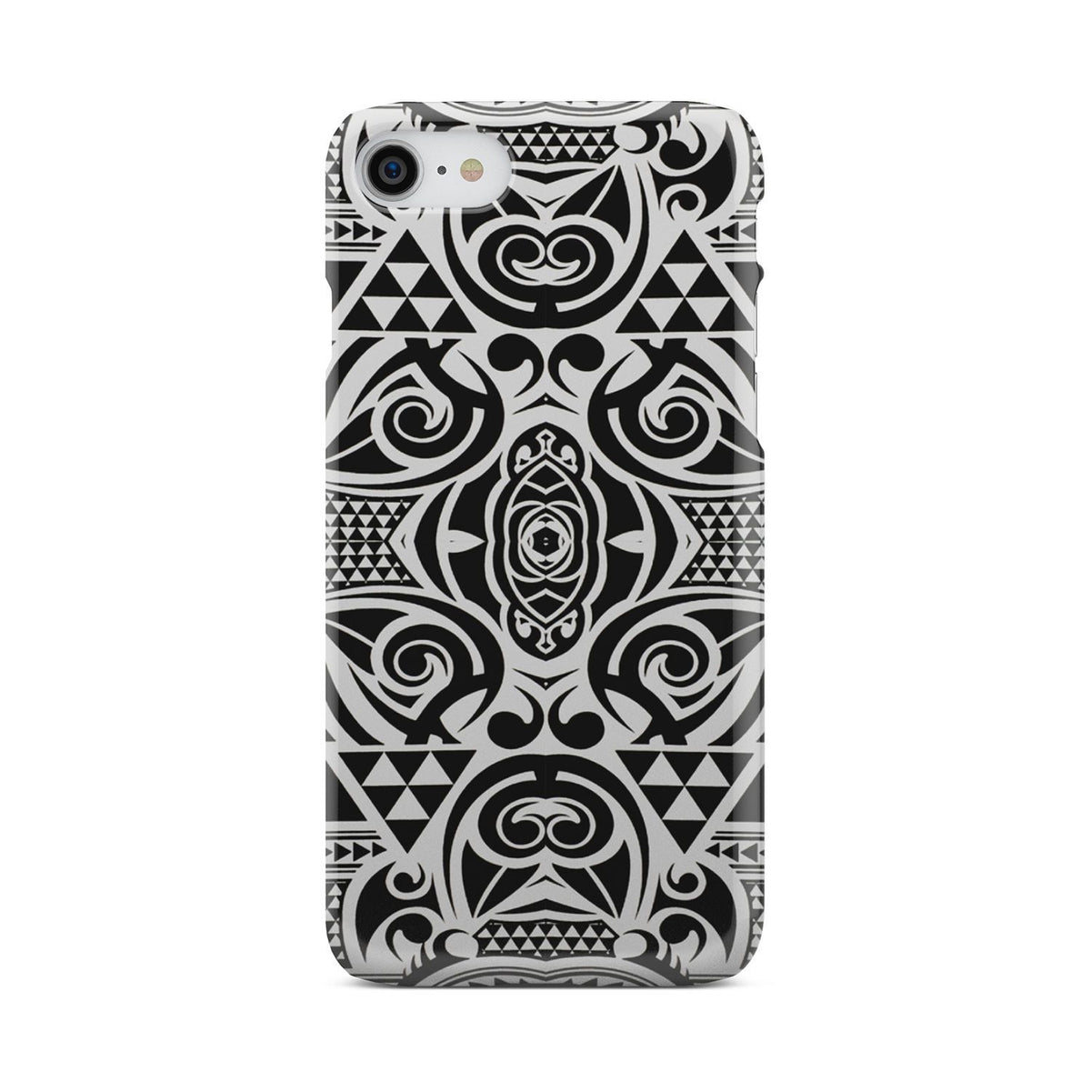 Polynesian Tribal Phone Case Black White iPhone 8 - Polynesian Pride