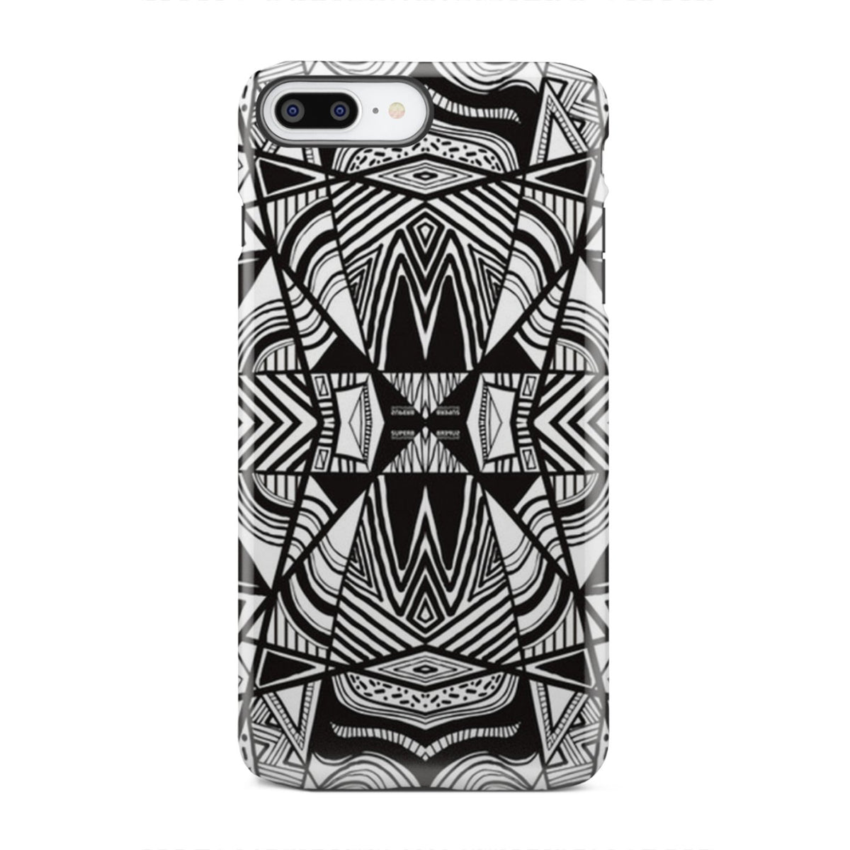 Polynesian Tribal Tough Case White And Black iPhone 8 Plus - Polynesian Pride