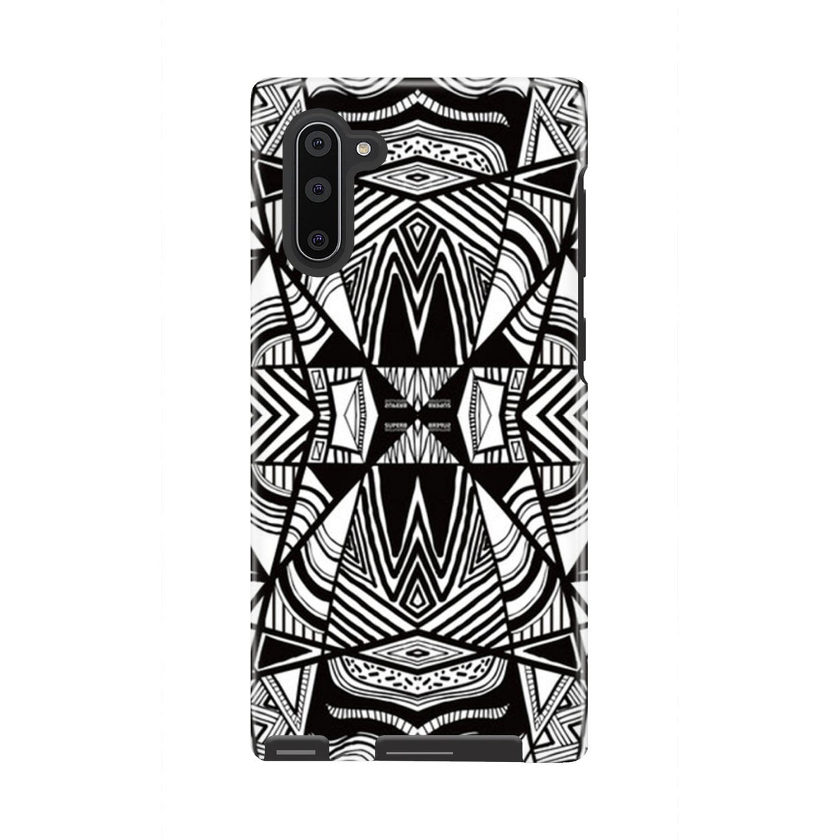 Polynesian Tribal Tough Case White And Black Samsung Galaxy Note 10 - Polynesian Pride