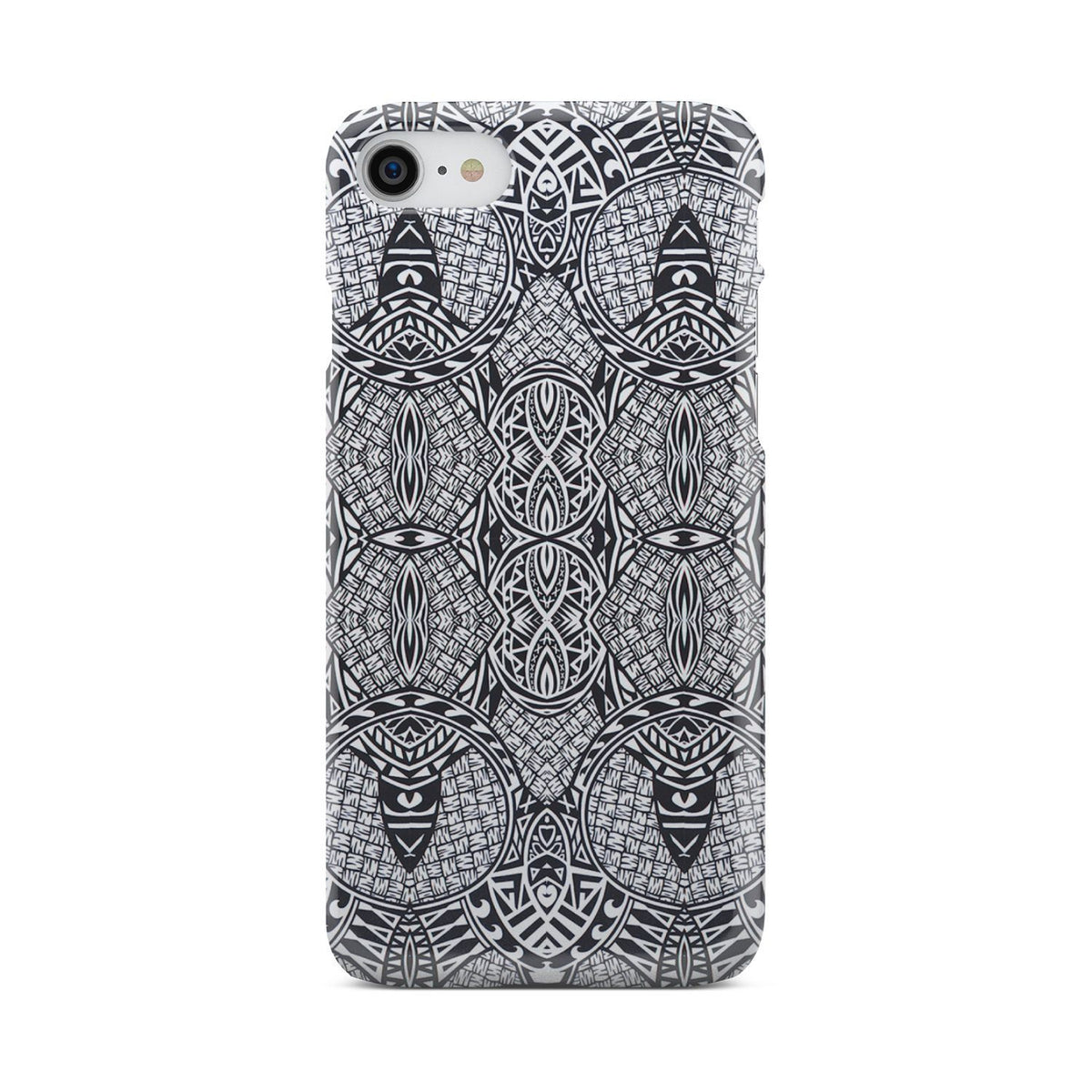 Polynesian Phone Case Black And White iPhone 7 - Polynesian Pride