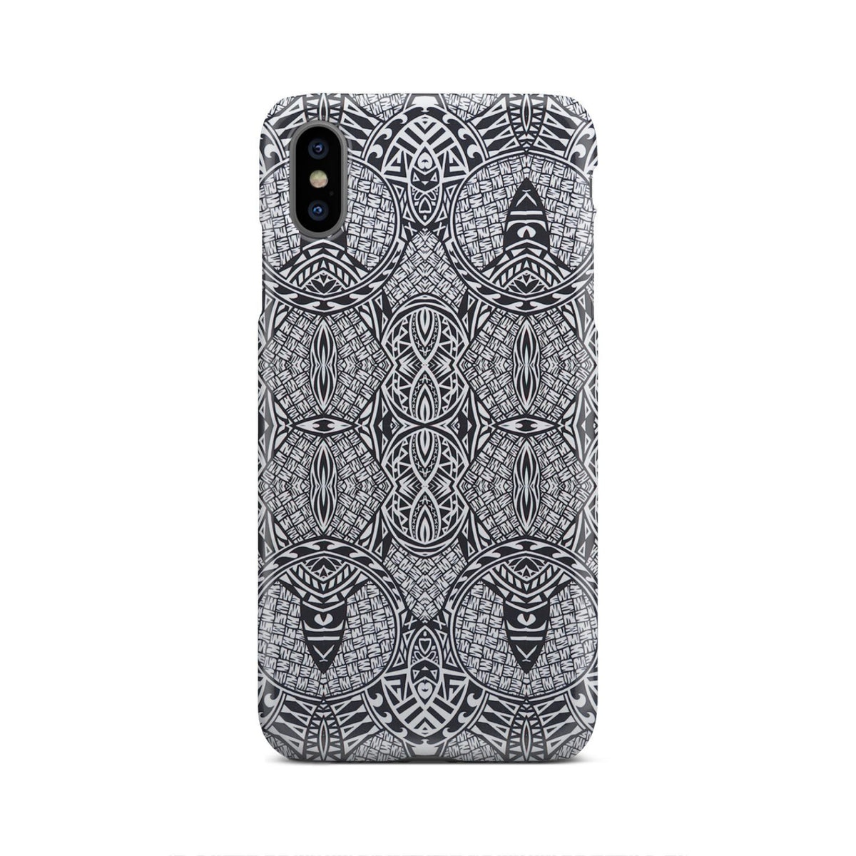 Polynesian Phone Case Black And White iPhone Xs Max - Polynesian Pride