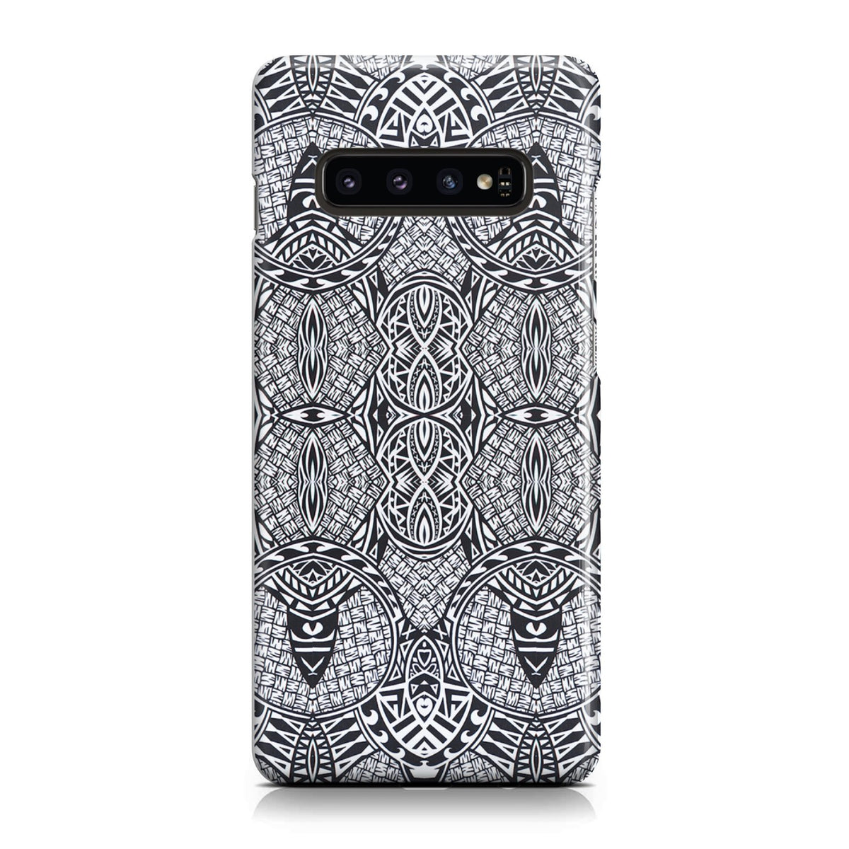 Polynesian Phone Case Black And White Samsung Galaxy S10 - Polynesian Pride