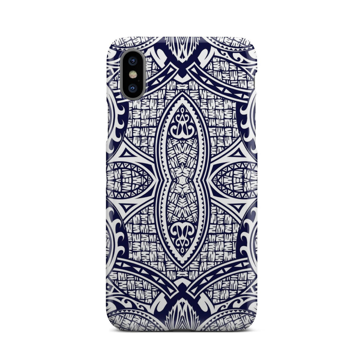 Polynesian Phone Case Blue And White iPhone Xs - Polynesian Pride