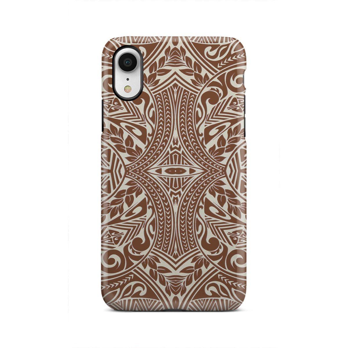 Polynesian Tribal Tough Case Brown iPhone Xr - Polynesian Pride