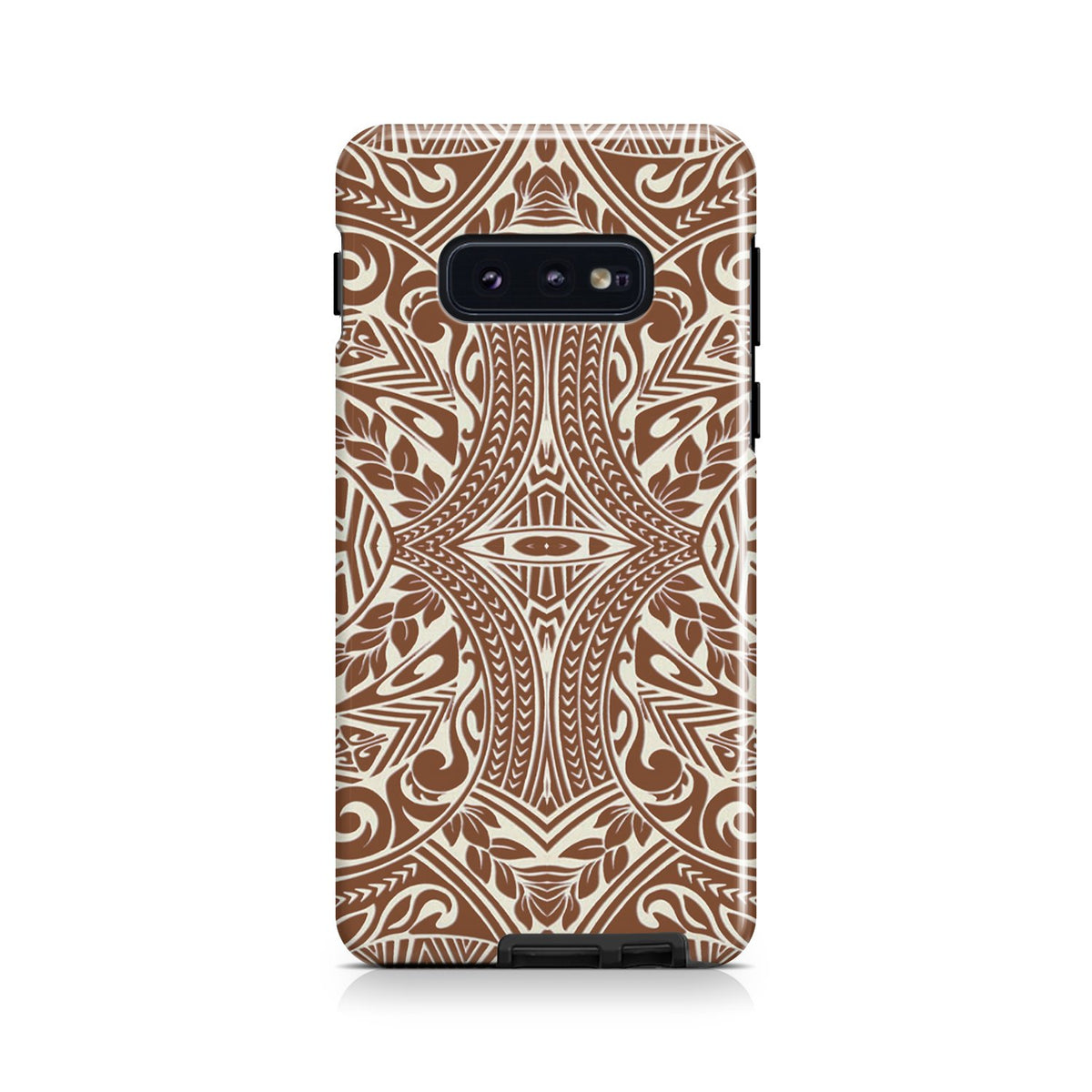 Polynesian Tribal Tough Case Brown Samsung Galaxy S10e - Polynesian Pride
