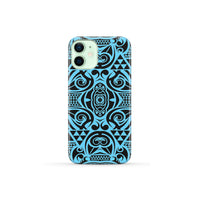 Polynesian Phone Case Grown Blue White iPhone 12 Mini - Polynesian Pride