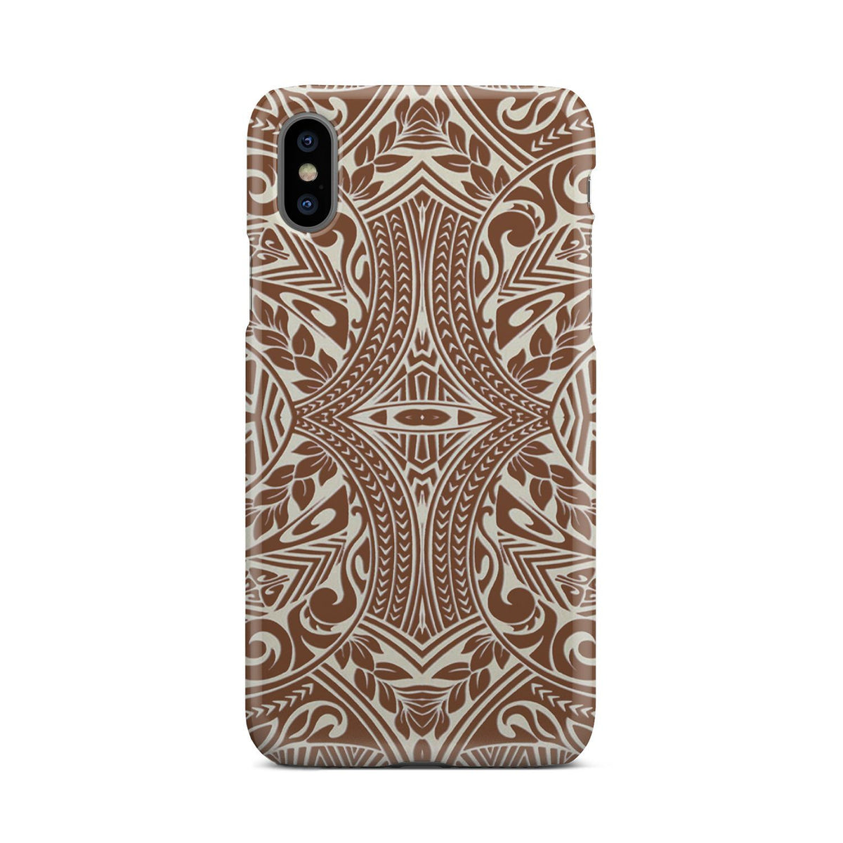 Polynesian Tribal Phone Case Brown iPhone X - Polynesian Pride