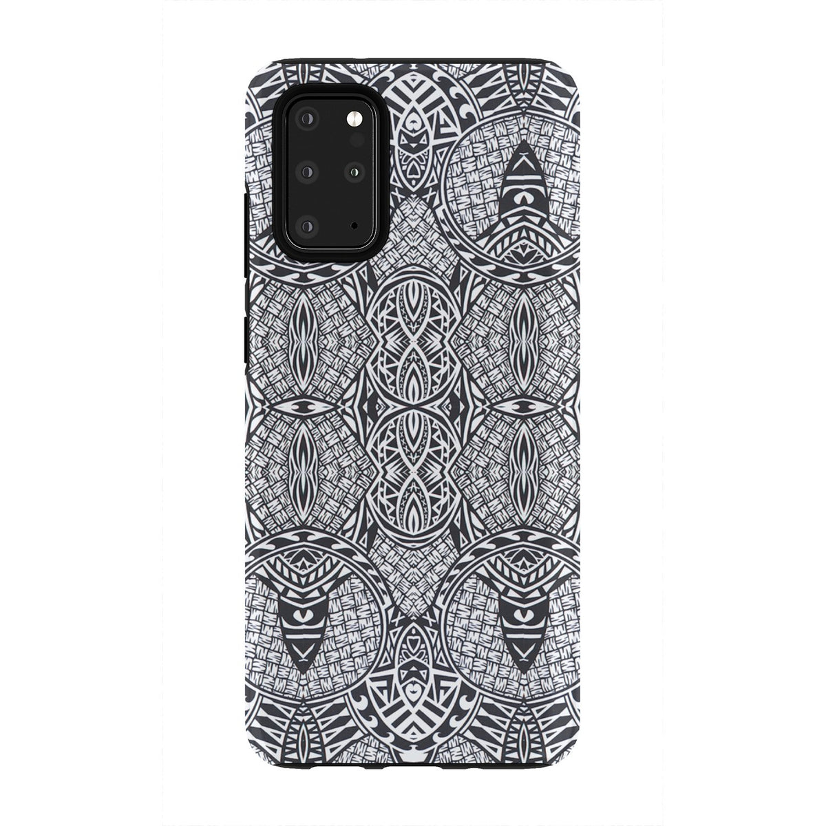 Polynesian Tough Case Black And White Samsung Galaxy S20 Plus - Polynesian Pride