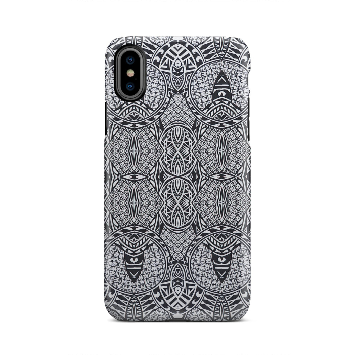 Polynesian Tough Case Black And White iPhone Xs - Polynesian Pride