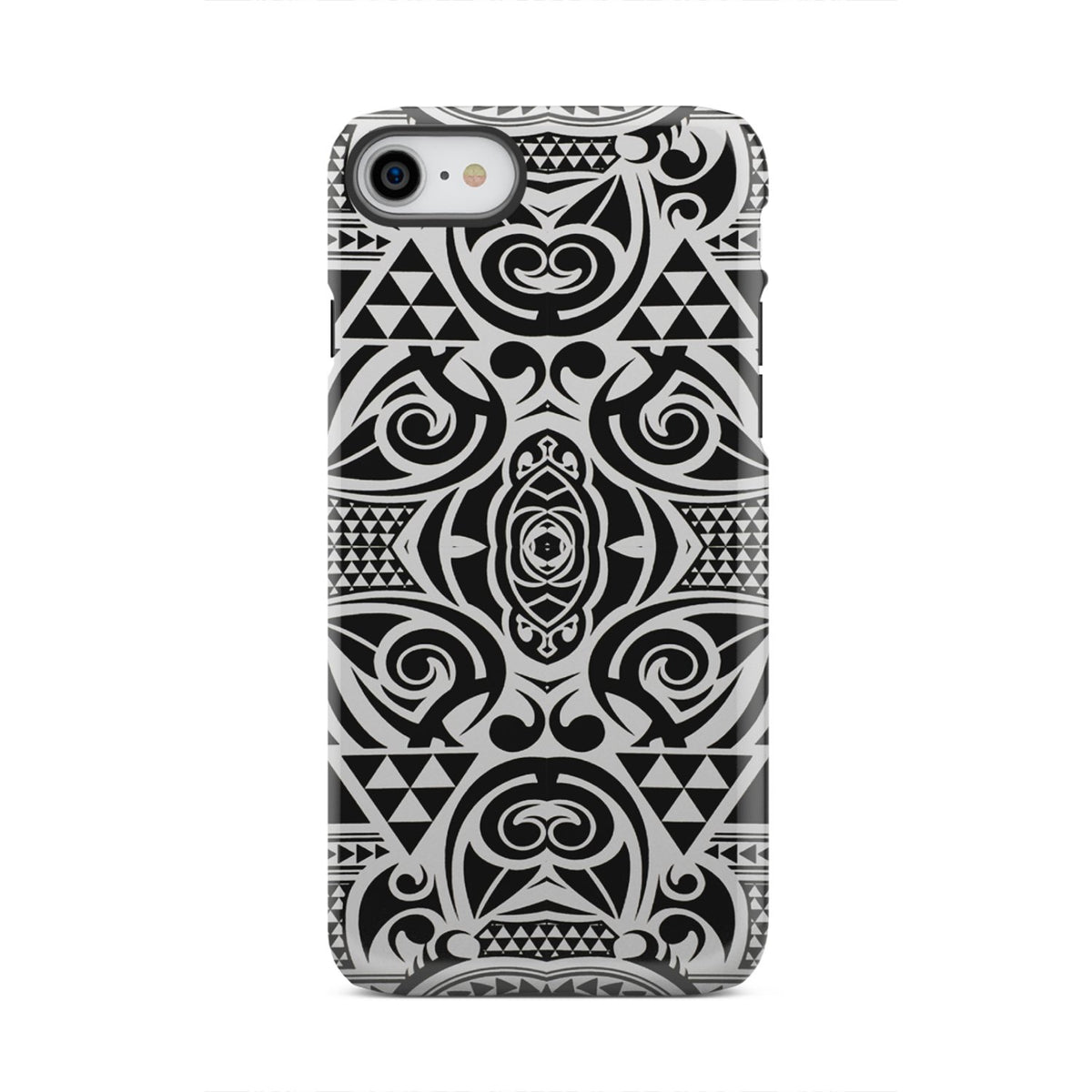 Polynesian Tribal Tough Case Black White iPhone 7 - Polynesian Pride