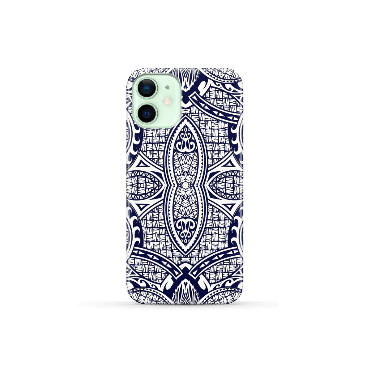 Polynesian Phone Case Blue And White iPhone 12 Mini - Polynesian Pride