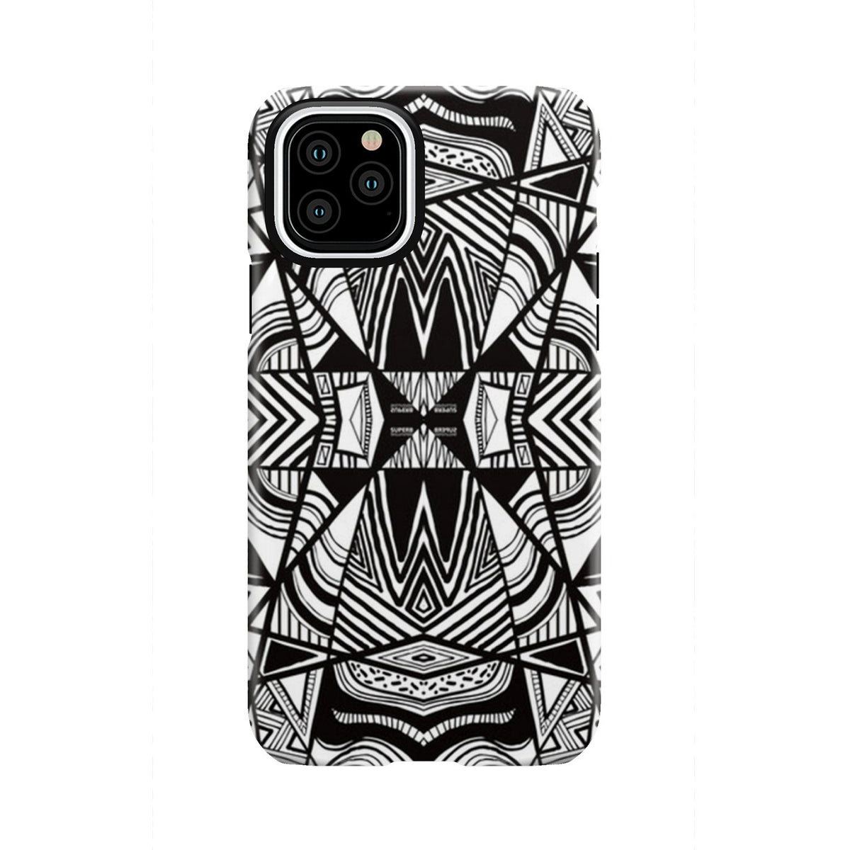 Polynesian Tribal Tough Case White And Black iPhone 11 Pro - Polynesian Pride
