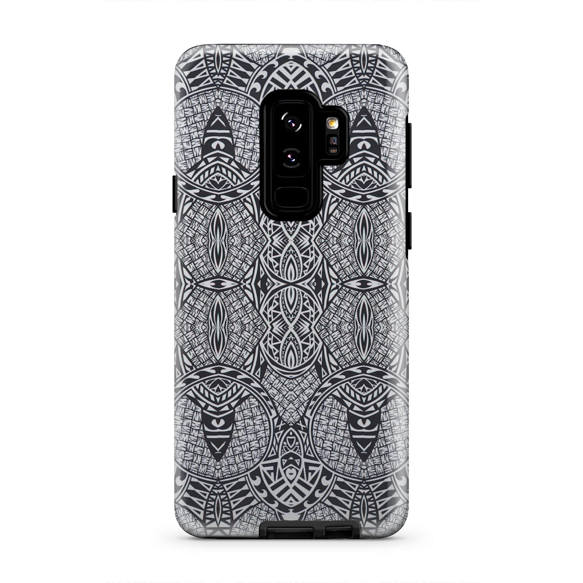 Polynesian Tough Case Black And White Samsung Galaxy S9 Plus - Polynesian Pride
