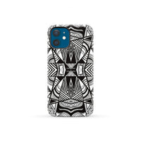 Polynesian Tribal Tough Case White And Black iPhone 12 Mini - Polynesian Pride