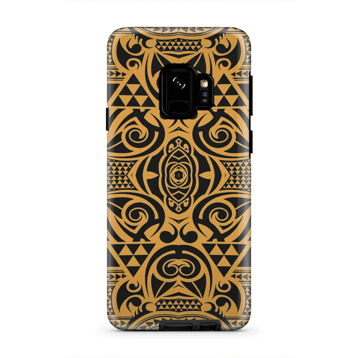 Polynesian Tough Case Yellow Black Samsung Galaxy S9 - Polynesian Pride