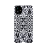 Polynesian Phone Case Black And White iPhone 11 - Polynesian Pride