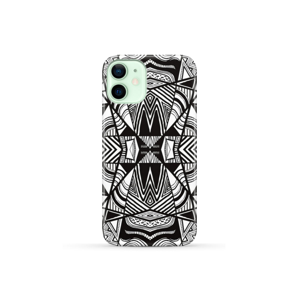 Polynesian Tribal Phone Case White And Black iPhone 12 Mini - Polynesian Pride