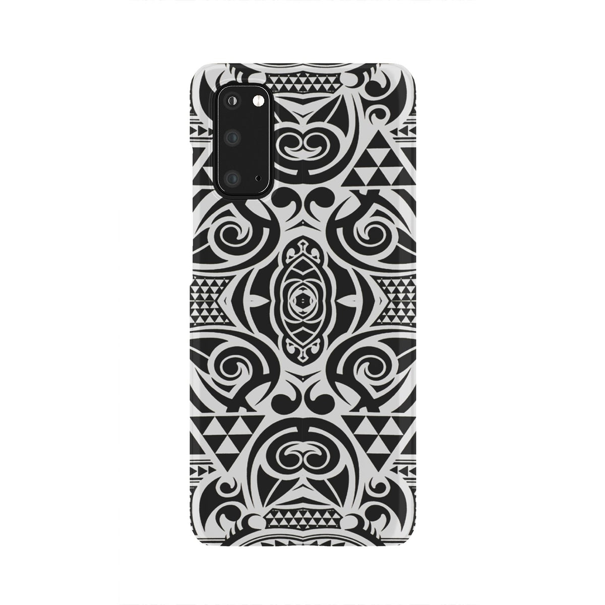 Polynesian Tribal Phone Case Black White Samsung Galaxy S20 - Polynesian Pride