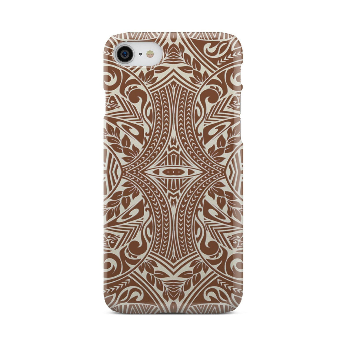 Polynesian Tribal Phone Case Brown iPhone 8 - Polynesian Pride